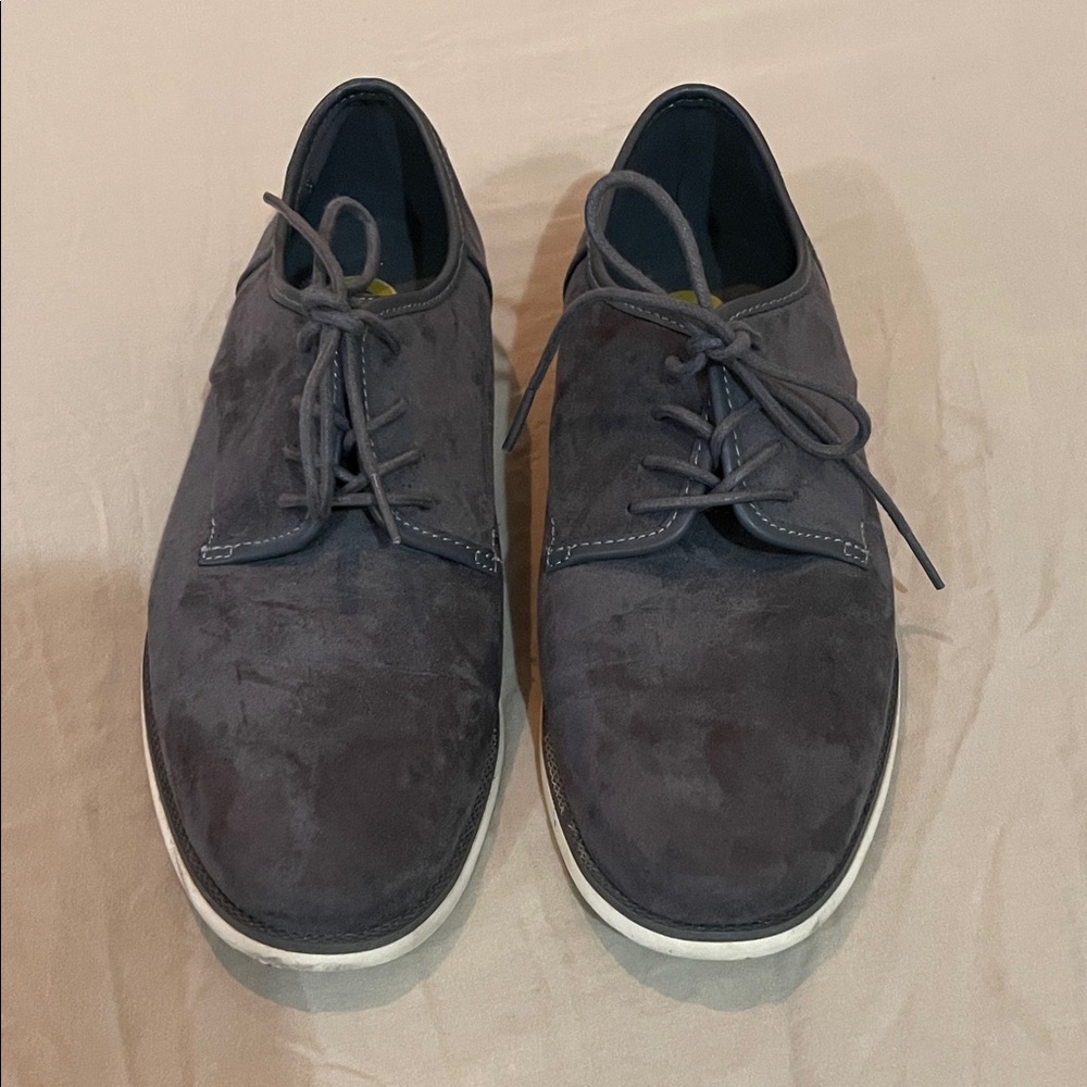 Calvin Klein Men's Suede Oxfords - Dark Gray - size 8